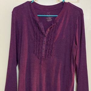 Purple faded glory long sleeve shirt  Size X L.